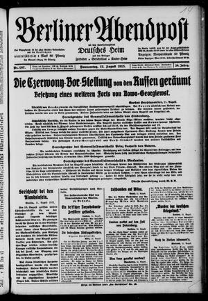 Berliner Abendpost vom 12.08.1915
