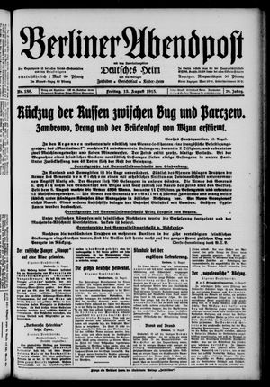 Berliner Abendpost vom 13.08.1915