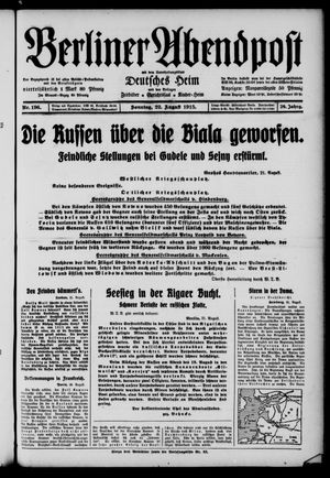 Berliner Abendpost vom 22.08.1915