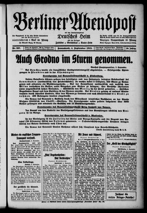 Berliner Abendpost vom 04.09.1915