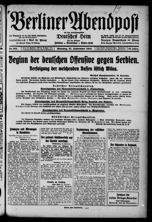Berliner Abendpost vom 21.09.1915
