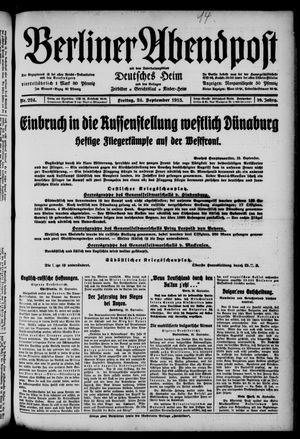 Berliner Abendpost vom 24.09.1915