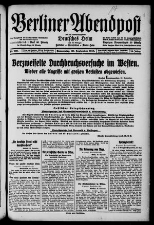 Berliner Abendpost vom 30.09.1915