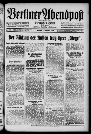 Berliner Abendpost vom 01.10.1915