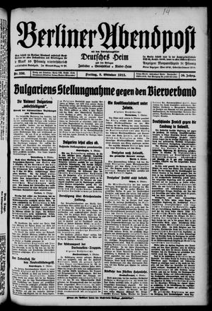 Berliner Abendpost vom 08.10.1915