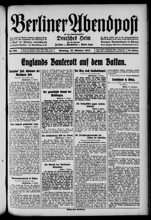 Berliner Abendpost vom 10.10.1915