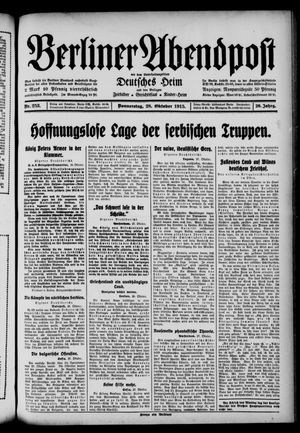 Berliner Abendpost vom 28.10.1915