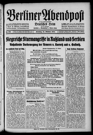 Berliner Abendpost vom 31.10.1915