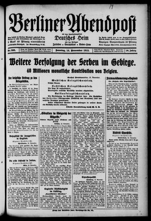 Berliner Abendpost vom 14.11.1915