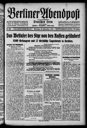 Berliner Abendpost vom 16.11.1915