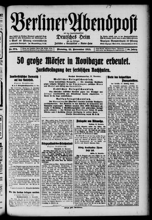 Berliner Abendpost vom 23.11.1915