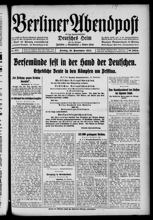 Berliner Abendpost vom 26.11.1915
