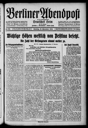 Berliner Abendpost vom 28.11.1915
