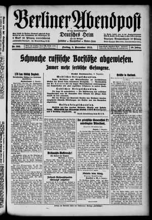 Berliner Abendpost vom 03.12.1915