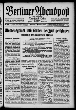 Berliner Abendpost vom 07.12.1915