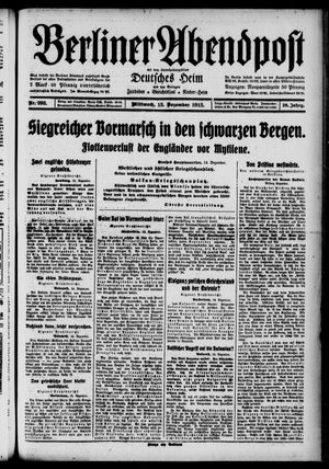 Berliner Abendpost vom 15.12.1915