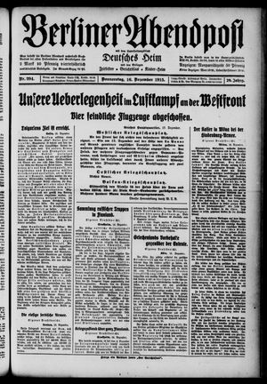 Berliner Abendpost vom 16.12.1915