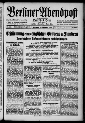 Berliner Abendpost vom 22.12.1915