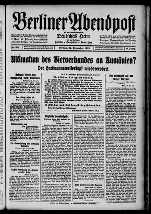 Berliner Abendpost vom 24.12.1915