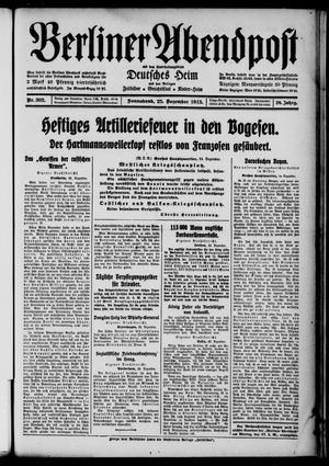 Berliner Abendpost vom 25.12.1915