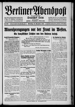 Berliner Abendpost vom 28.12.1915