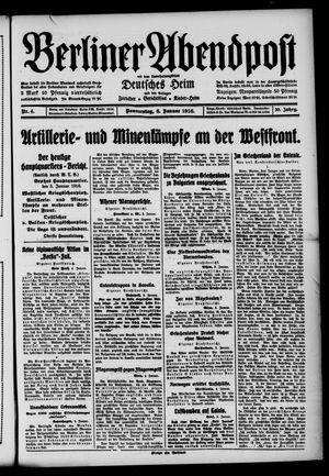 Berliner Abendpost vom 06.01.1916
