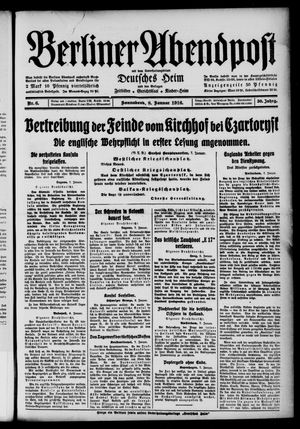 Berliner Abendpost vom 08.01.1916