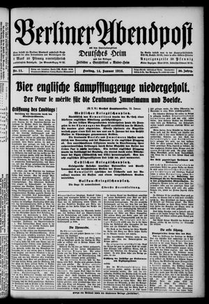 Berliner Abendpost vom 14.01.1916