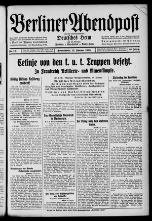 Berliner Abendpost vom 15.01.1916