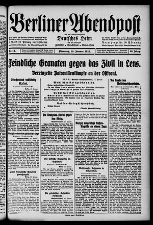 Berliner Abendpost vom 18.01.1916