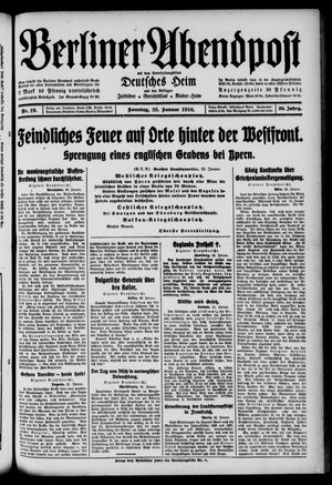 Berliner Abendpost on Jan 23, 1916