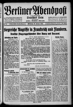 Berliner Abendpost on Jan 26, 1916