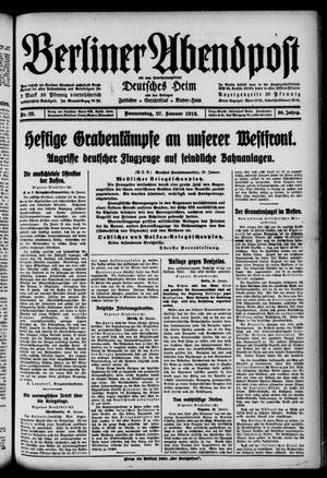 Berliner Abendpost vom 27.01.1916