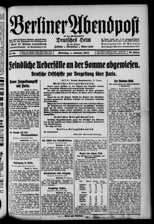 Berliner Abendpost vom 01.02.1916