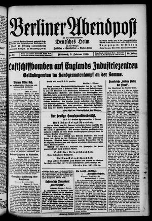Berliner Abendpost vom 02.02.1916