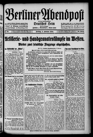 Berliner Abendpost on Feb 4, 1916
