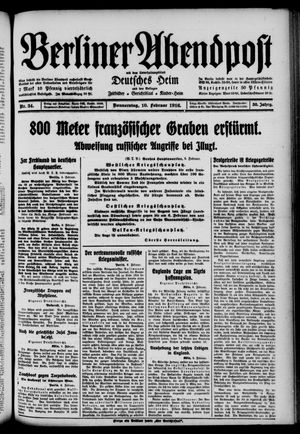 Berliner Abendpost on Feb 10, 1916