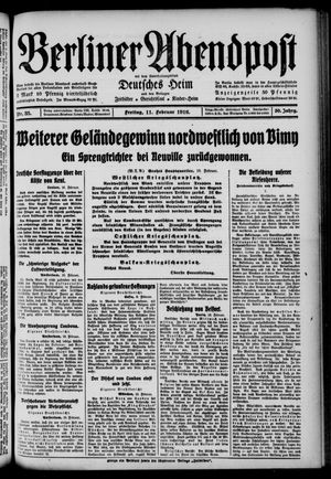 Berliner Abendpost vom 11.02.1916