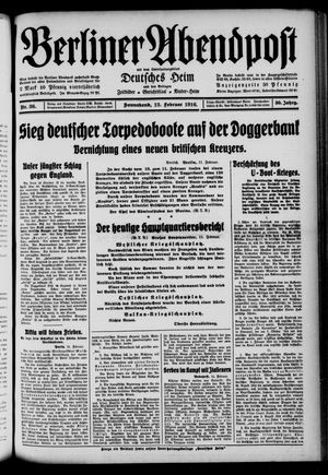 Berliner Abendpost vom 12.02.1916
