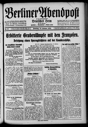 Berliner Abendpost vom 13.02.1916