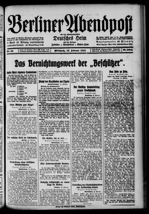Berliner Abendpost vom 16.02.1916