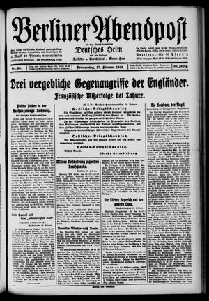 Berliner Abendpost vom 17.02.1916