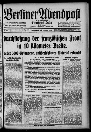 Berliner Abendpost on Feb 24, 1916