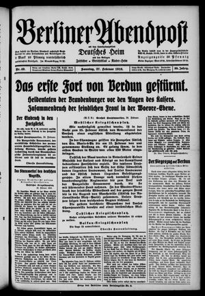 Berliner Abendpost on Feb 27, 1916