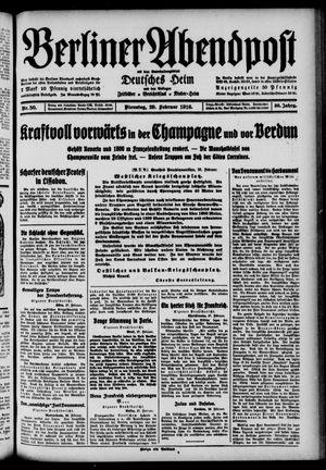 Berliner Abendpost vom 29.02.1916