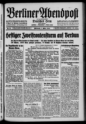 Berliner Abendpost on Mar 1, 1916