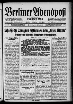 Berliner Abendpost on Mar 16, 1916