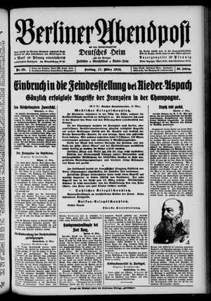 Berliner Abendpost on Mar 17, 1916