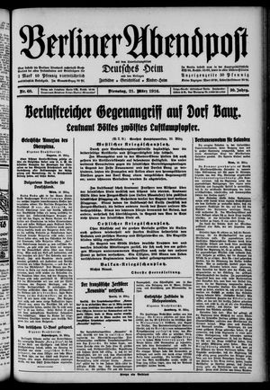 Berliner Abendpost vom 21.03.1916