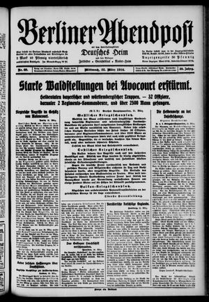 Berliner Abendpost vom 22.03.1916